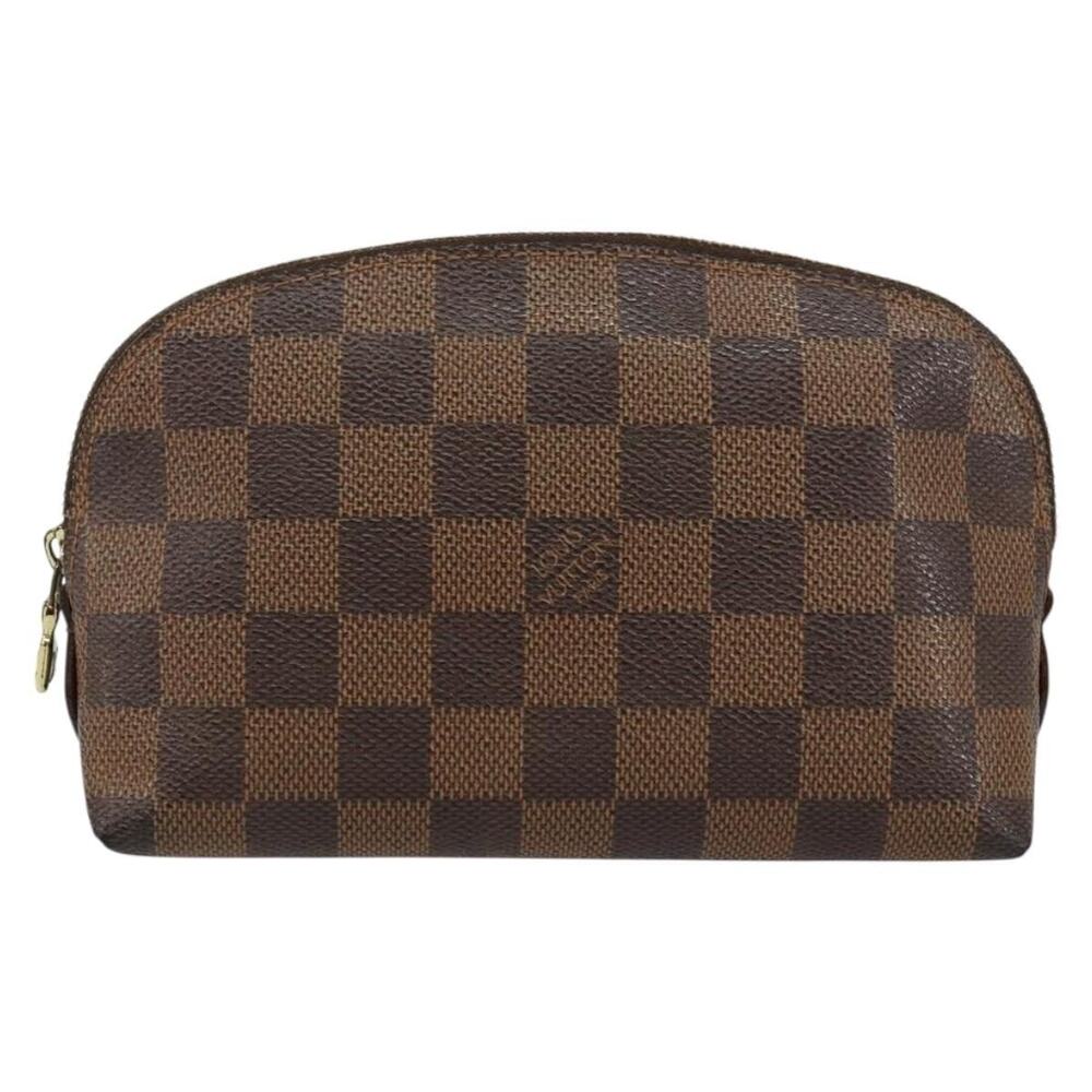Louis Vuitton Damier Ebene Pochette Cosmetic PM Pouch Brown